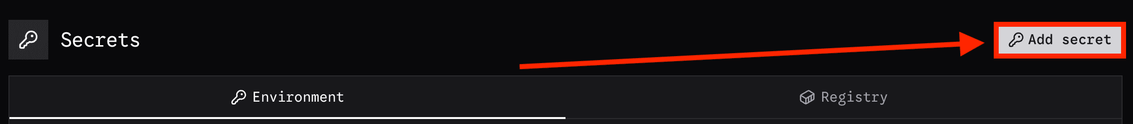 Secrets Tab