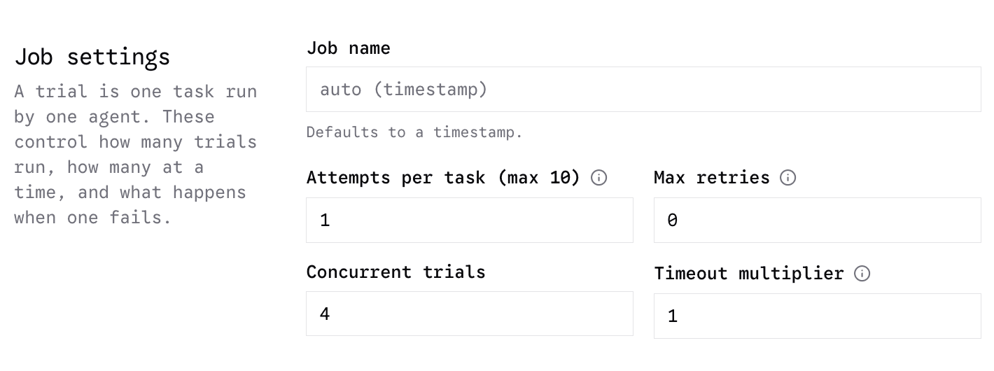 Select Job Settings